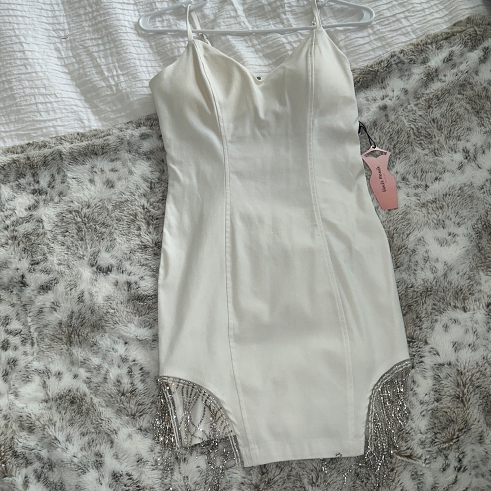 Cute white denim dress